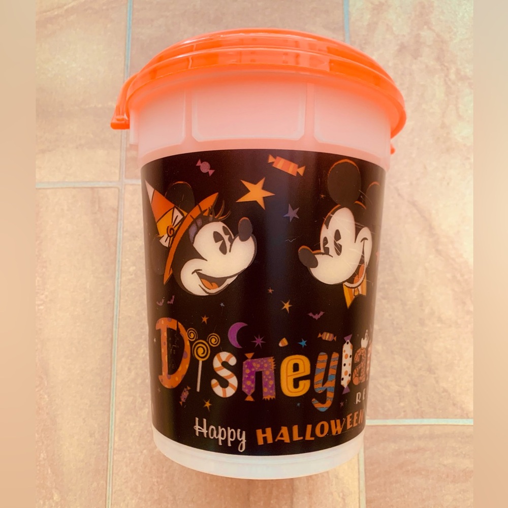 Disney Black & Orange Happy Halloween Mickey Mouse & Friends Bucket Pail